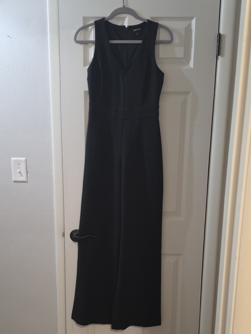 Express Black Sleeveless Wide-Leg Jumpsuit